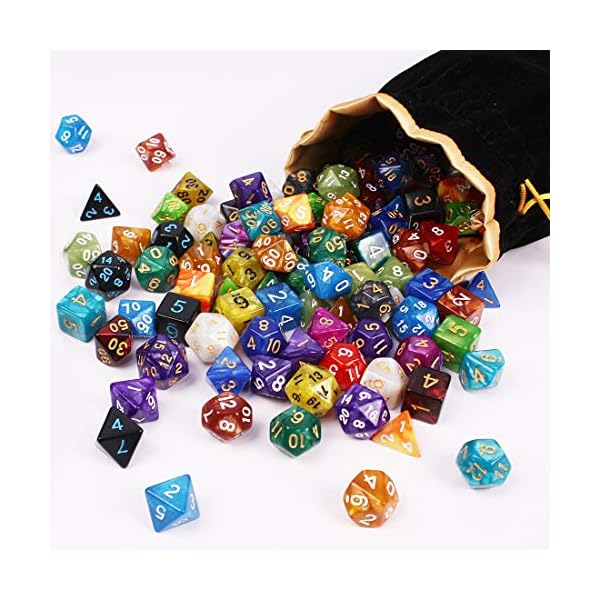 DnD Set di dadi con nucleo liquido per Dungeons and Dragons