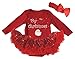 My 1st Christmas Baby Dress Santa Claus Red L/s Bodysuit Sequin Tutu Nb-18m (6-12month)