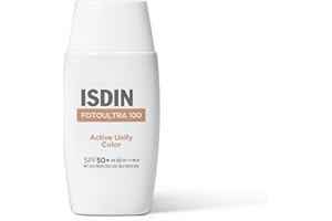 ISDIN FotoUltra100 Active Unify SPF 50+ (50ml) | Crema Solare Viso con Triplice Azione Depigmentante | Schiarisce e Uniforma l'Incarnato | Uso Quotidiano