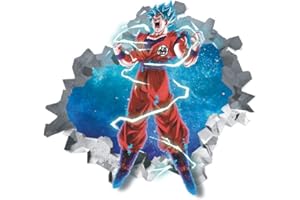 Grenric Dragon Ball Schlafzimmer Tapete Wandaufkleber Aufkleber, Kinder Schlafzimmer Hintergrund Wanddekoration Selbstklebende Wandaufkleber Dekor, Anime Poster Aufkleber Geburtstag Party Supplies