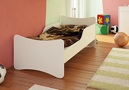 Best For Kids Kinderbett Basic ohne Matratze IN 8 GRÖSSEN UND 32 Designs + GRATIS (90x200, Weiß)
