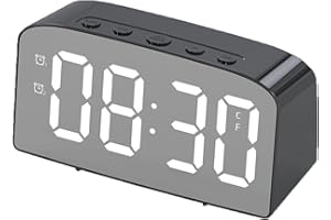‎JOMPARIS jomparis Digitaler Wecker für das Bett - Moderner Wecker für das Schlafzimmer - USB-Ladefunktion - LED-Anzeige - Batteriesicherung