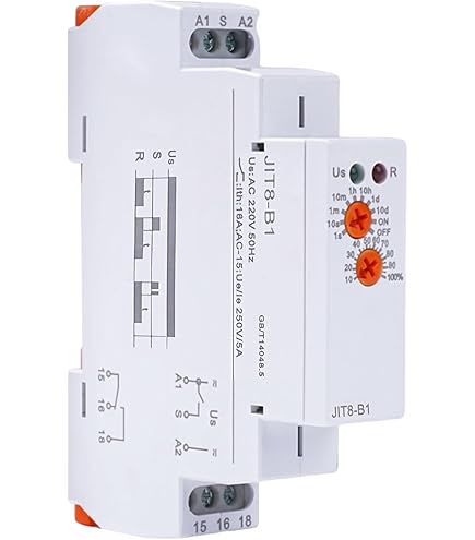 EJ.life Relais Temporisé GRT8-B2 Mini Relais De Commande De Rail DIN