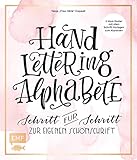 Handlettering Alphabete: Schritt für Schritt zur eigenen Schönschrift - 2 Maxi-Poster mit allen Schrift-Vorlagen zum Abpausen by 