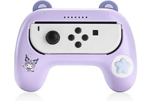 Kuitmor Hand Grip for Switch Joystick, Wear-Resistant Grip Controller, Comfortable Silicone Joy Con Holder for Switch/OLED, 1pc (Purple)