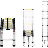 Teleskopik Al&uuml;minyum Merdiven 3,8 Metre 13 Basamaklı, 150 kg Taşıma Kapasiteli, EN 131 Standartlarına G&ouml;re Test Edilmiş, Katl