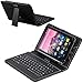 Produktbild Navitech Schwarz bycast Leder Stand mit deutschem QWERTZ Keyboard mit Micro USB kompatibel mit Acer Iconia Tab Black & Gold 10"
