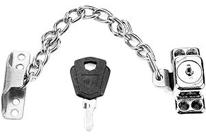 GINORGEE Chaîne de sécurité de Porte, Serrure de sécurité de Porte et fenêtre coulissante chaîne en Acier Inoxydable Serrure antivol chaîne de sécurité de Porte