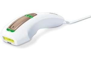 Beurer IPL Pure Skin Pro Compact epilator, permanent hårborttagning med Auto-Flash-läge, kliniskt testad, 600 000 ljuspulser, 3 intensitetsnivåer, vit färg