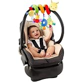 Vivaverse Fig&uuml;rl&uuml; Bebek &Ccedil;ıngırağı Puset Beşik Yatak Bebek Arabası Uyumlu Peluş Oyuncak &Ccedil;ok Renkli