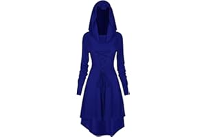 TSIRNK Halloween Costume for Women, Gothic Medieval Renaissance Dress Hoodie for Halloween Carnival