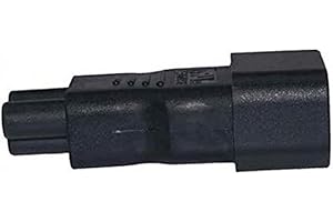 CABLECC Tiamat+ SIRGAWAIN Adaptador IEC 320 de 3 polos, enchufe C14 a cable Cloverleaf Plug Micky C5, adaptador de corriente de extensión recta