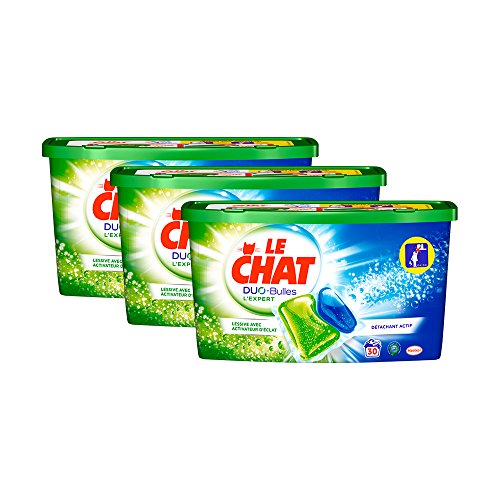 Le Chat Lexpert Duo Bulles Lessives En Capsules 90 Lavages Lot De 3