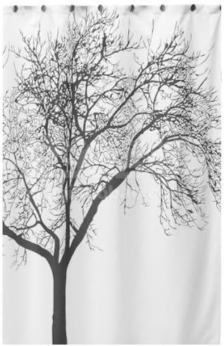 Dozenegg Waterproof Shower Curtain With Tree Design 180 cm X 180 cm