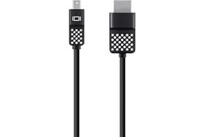 ‎BELKIN Belkin Mini DisplayPort-/HDMI-Kabel (1,8 m, geeignet für 4K-Auflösung, Macbook Air, Macbook Pro und andere Mini DisplayPort-Geräte) schwarz, F2CD080BT06