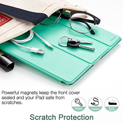 iPad 2 / 3/ 4 Hülle, ESR® Yippee Series Auto Aufwachen/Schlaf Funktion Wickelfalz PU Ledertasche mit Durchschaubar Rückseite Schutzhülle für iPad 2 3 4 (Grün) - 6