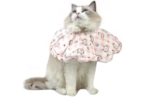 DAGORD Katze Halskrause Soft Weich Schutzkragen für Katzen - Leckschutz Einstellbarer Halsband Nach Operation und Verletzungen (Größe S)