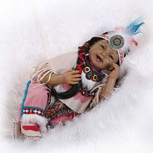 Nicery Reborn Baby Doll Indian Style Black Skin 22inch 55cm Simulation Silicone Vinyl Magnetic Mouth Lifelike Boy Girl Toy Smile