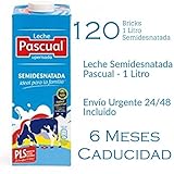  30 x Leche Semidesnatada Pascual Brick 1 Litro - 30 unidades de Brick 1 Litro leche semidesnatada Pascual Clasica - Total 30 Litros de Leche incluyendo envio urgente en el precio