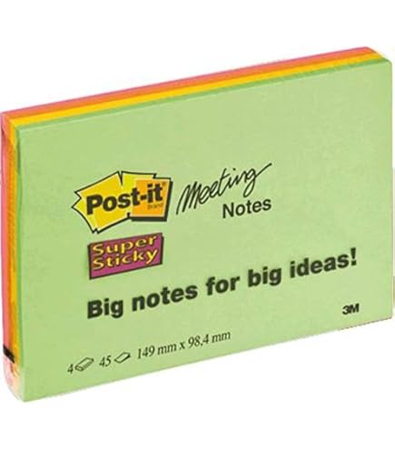 InFO Power Notes Kleefbriefjes, 50 X 40 Mm, 80 Vellen Per Pad, 12 Pads 3 Kleuren