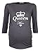 Happy Mama. Woman's Maternity Queen Mum Print T-shirt Top. 209p (Graphite, UK 10/12)