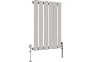 Radbliss Horizontal Flat Panel Radiator 600x408mm White Single Design Small RAD Central Heating