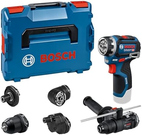 Bosch PRO 12V System Trapano-avvitatore a batteria GSR12V-32FC (incl. GFA 12-M, GFA 12-X, GFA 12-E, GFA 12-W, GFA 12-H, impugnatura ausiliaria, calibro di profondità, L-BOXX)