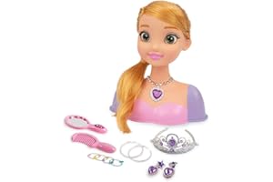 Grandi Giochi - Princess Styling Head Raiponce, Tête à coiffer avec Accessoires Inclus, GG02997