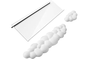 HIYORSOA Computer Keyboard Stand and Cloud Wrist Rest Set, Tilted Keyboard Support with Cloud Keyboard Wrist Rest, Ergonomic Typing Keyboard Holder Wrist Support Keyboard for Full-Sized Keyboard, Office, Home