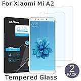 Acelive Vetro Temperato Xiaomi Mi A2, 2-Pezzi Pellicola Protettiva Resistente in Vetro Temperato per Xiaomi Mi A2