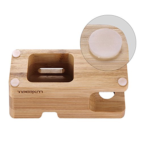 Apple Watch stand, legno di bambÃ¹ Luxebell iWatch stazione dock di ricarica della culla di supporto per Apple Watch e iPhone 6S Plus / 6S / 6 Plus / 6 / 5s / 5c / 5 / 4s / 4 e piÃ¹ smartphone