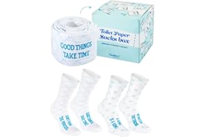 Rainbow Socks - Hombre Mujer Calcetines Papel Higiénico Graciosos - 2 Par