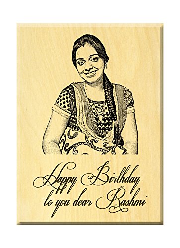 Incredible Gifts India Birthday Present Ideas - Engraved Photo On Maple Wood (5X4 Inches)