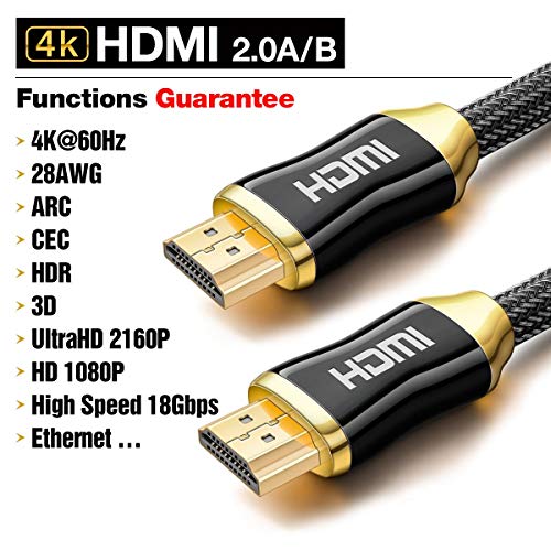 Premium 4K HDMI Kabel 1M HighSpeed HDMI 2.0a/b Kabel Kompatibel mit 4K Ultra HDTV 2160P,Full HD 1080P,HDR,3D,ARC,CEC,Ethernet,Blue-ray, Für TV,PC,Laptop,PS3,PS4,Xbox,Wii Premium 4K HDMI Kabel 1M HighSpeed HDMI 2.0a/b Kabel Kompatibel mit 4K Ultra HDTV 2160P,Full HD 1080P,HDR,3D,ARC,CEC,Ethernet,Blue-ray, Für TV,PC,Laptop,PS3,PS4,Xbox,Wii