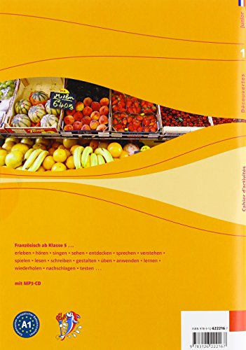 Book's Cover of Découvertes Junior. 1 Cahier d'activités mit Audio-CD (MP3 für PC). Klasse 5