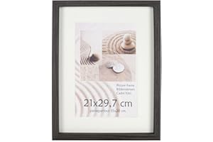 KM Foto 3D Objektrahmen Holz Bilderrahmen Shirt Trikot Rahmen Collage Wanddeko Poster S220: Farbe: Nuss | Format: 21x29,7