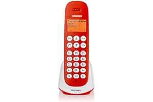 Brondi Adara Telefono Cordless, Rosso/Bianco
