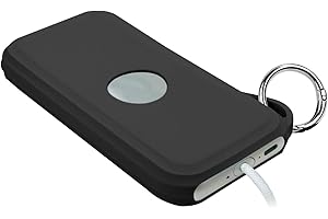 XIHIRCD Étui de Batterie Compatible avec Apple Vision Pro, Étui de Protection de Batterie avec Anneau Battery Case Silicone Étui de Transport Accessoires pour Batterie Vision Pro (Noir)