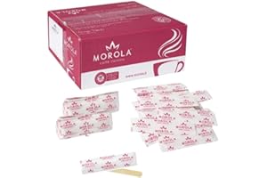 Palette Caffè - Confezione da 1500 pezzi - Palette in Legno di Betulla - Palettine Caffe Incartate Singolarmente - Morola Caffè Italiano