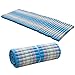 Produktbild Liegematte Rollmatte Yogamatte Rollmatratze Thaimatte ca. 200x100 cm Matte Liege Kapokmatte Baumwolle Kapok Türkis Grau KRG3