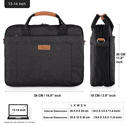 E-Tree 13-14 Zoll Laptoptasche Aktentaschen Handtasche Tragetasche Schulter Tasche Notebooktasche Laptop Sleeve Laptop H  lle f  r bis zu 14 Zoll Lapt