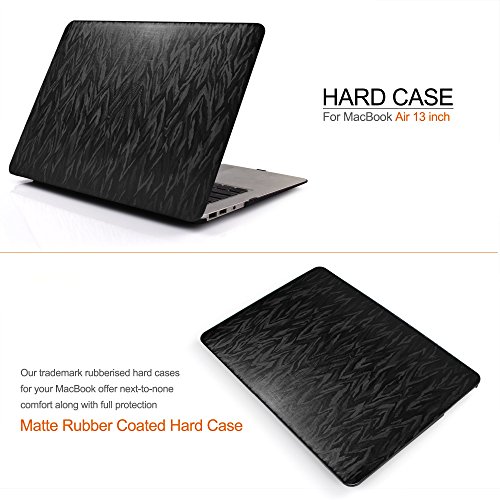 iDOO MacBook Schutzhülle / Hard Case Cover Laptop Hülle [Für MacBook Air 13 Zoll: A1369/A1466] – matt, dunkle Nacht - 2