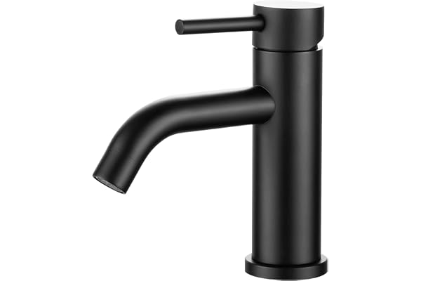 Ibergrif M11003B, tvättställsblandare - enkelkontrollerad badrumskran, keramiska lådkranar med lågt brus, oxiderbar stålkropp