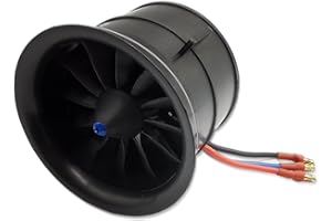 FLYCOLOR DD 70mm EDF 11 Lame Canalizzate Fan con 3400KV RC Brushless Motor Balance Testato per EDF 4S RC Jet Airplane