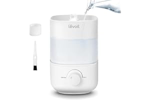 LEVOIT Humidificateur d'air bébé Top-Fill, 2.5 L Jusqu'à 25H, 23 dB Silencieux, Arrêt Auto, Buse à 360°, Mini Conception avec Bouton facile à utiliser sans BPA pour Chambre
