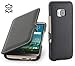 Produktbild StilGut Book Type Case, Hülle Leder-Tasche für HTC One M9. Seitlich klappbares Flip-Case aus Echtleder für HTC One M9, Schwarz mit Clip