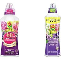 Compo 60 Tage Langzeit Blumendünger für alle Terrassenpflanzen, Universaldünger mit Langzeitwirkung, 750 ml & Balkon…