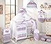 CANOPY / DRAPE / MOSQUITO NET TO FIT COT/COT BED with HOLDER (Magenta Stripes with Holder)
