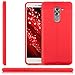 Produktbild zanasta Huawei Honor 6X Hülle, Premium Schutzhülle Soft Flex Silikon Case TPU Slim Cover Handyhülle | Leder Optik Rot