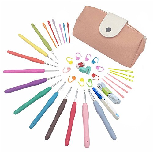 Spring 11pcs Rainbow juego de ganchillo con 20pcs accesorios